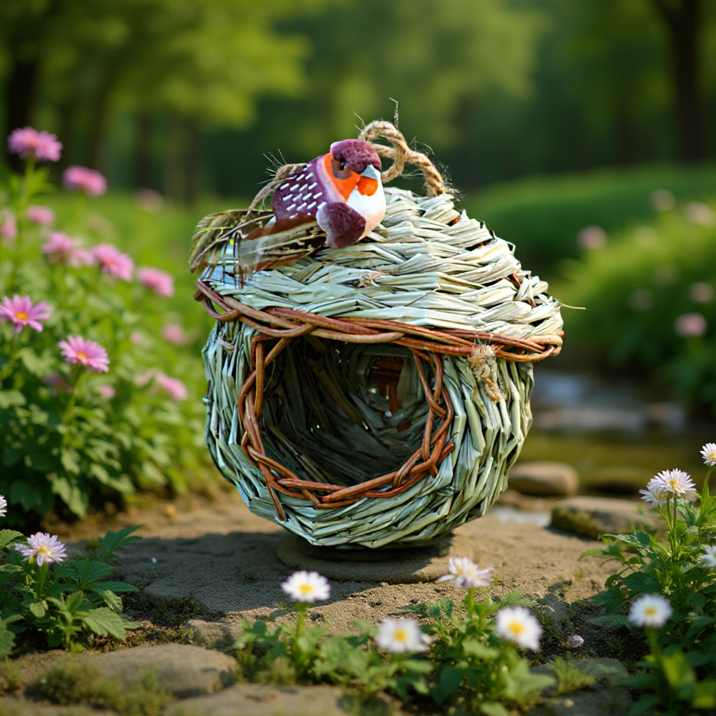 Natural Woven Bird Hut