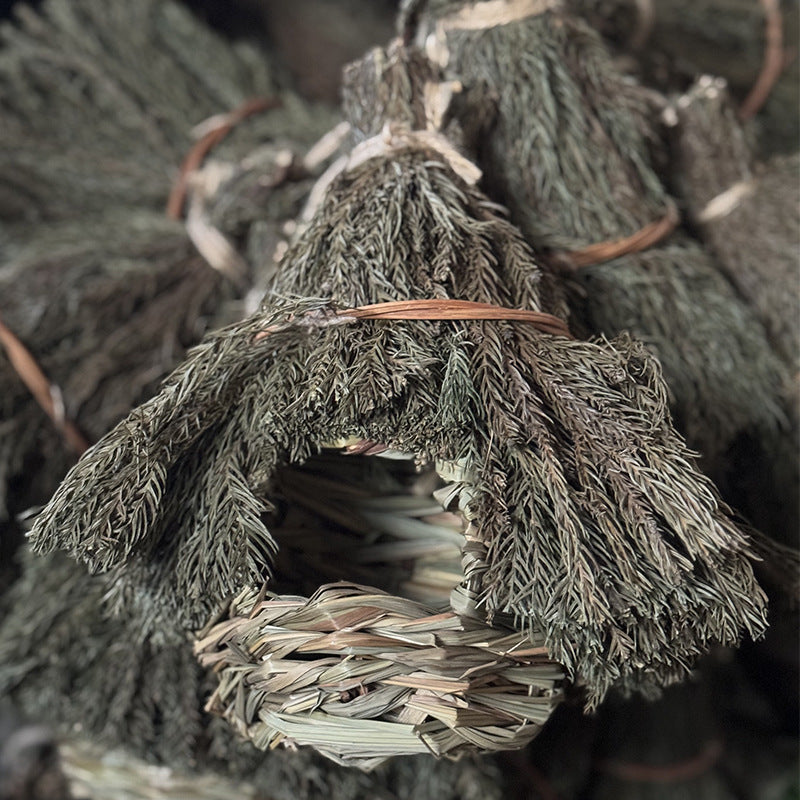 Thatched Roof Hanging Bird Nest