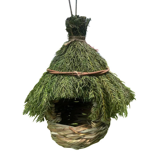 Thatched Roof Hanging Bird Nest