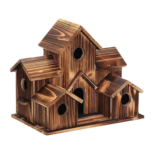 Multi-Level Wooden Birdhouse